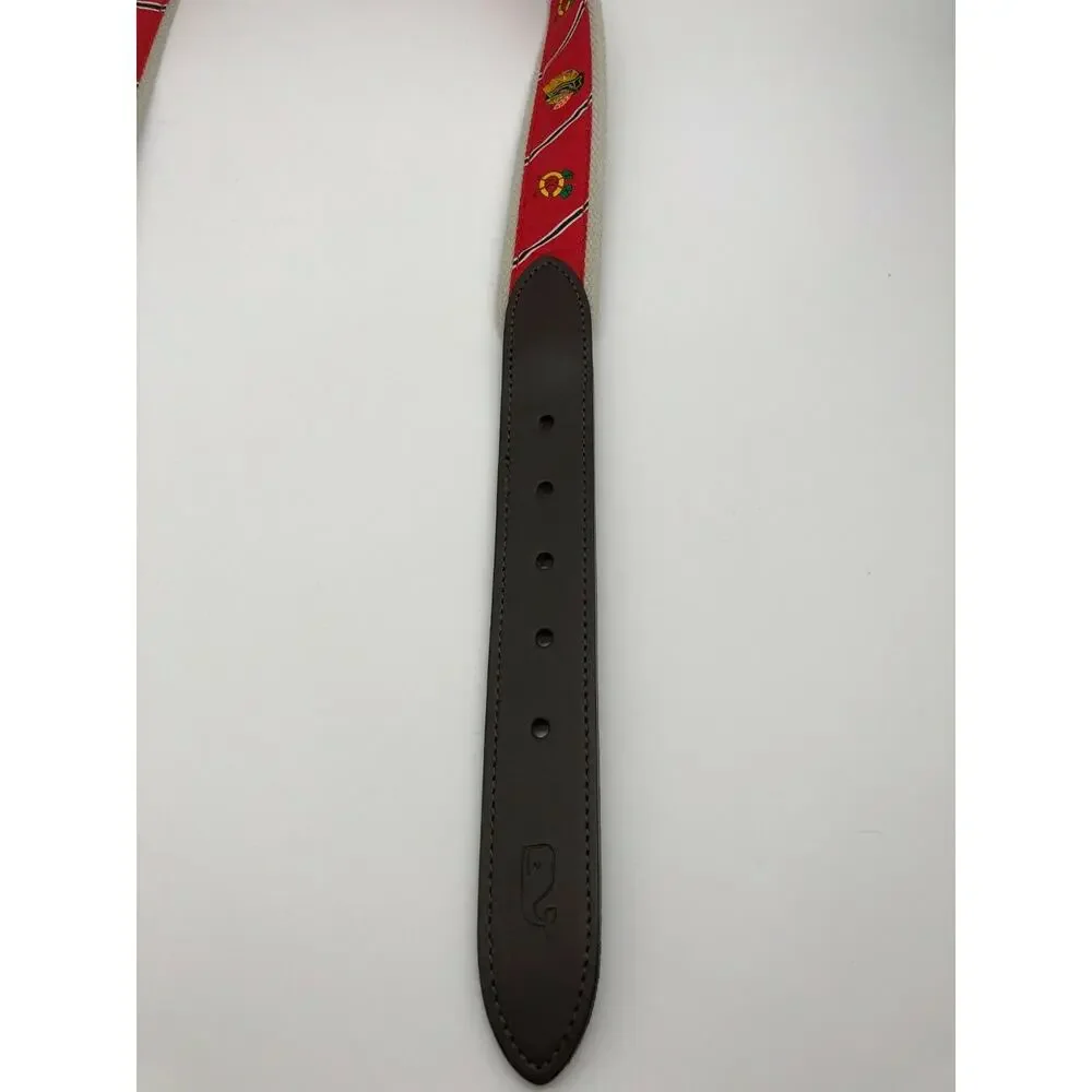 Vineyard Vines Chicago Blackhawks Men's Belt Size 32 NWT MSRP $58